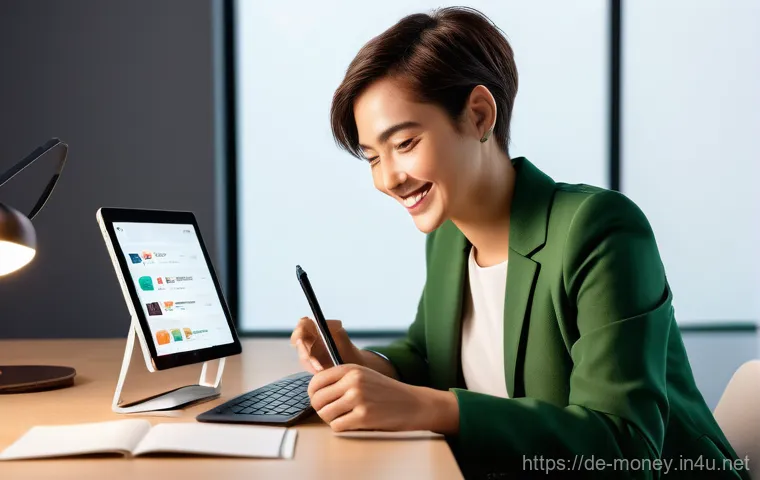 드롭쉬핑 비즈니스 - **Prompt:** A young, enthusiastic female entrepreneur, in her late 20s, with short, stylish hair and...