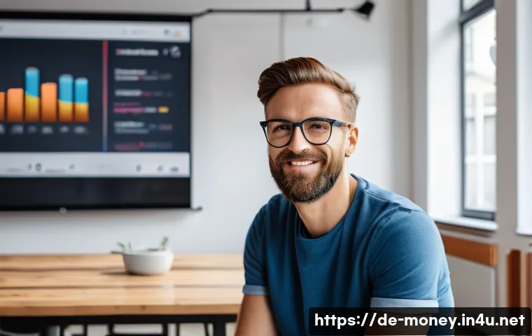 인스타그램 광고 수익 - A modern German small business owner in a stylish Berlin coworking space, analyzing Instagram Insigh...