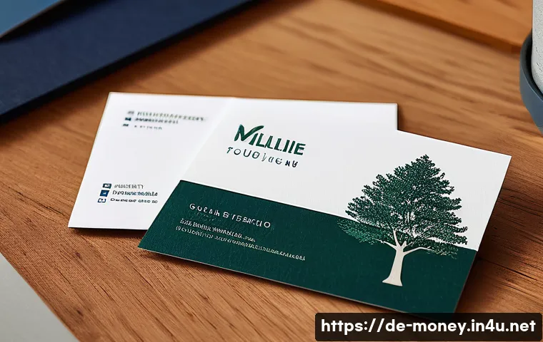 명함 디자인 판매 - A high-end business card set displayed on a wooden desk in a modern office environment, featuring a ...