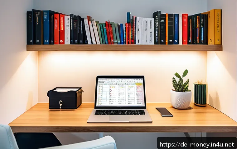 번역 아르바이트 - A modern home office setup for a freelance translator in Germany: a young professional woman sitting...
