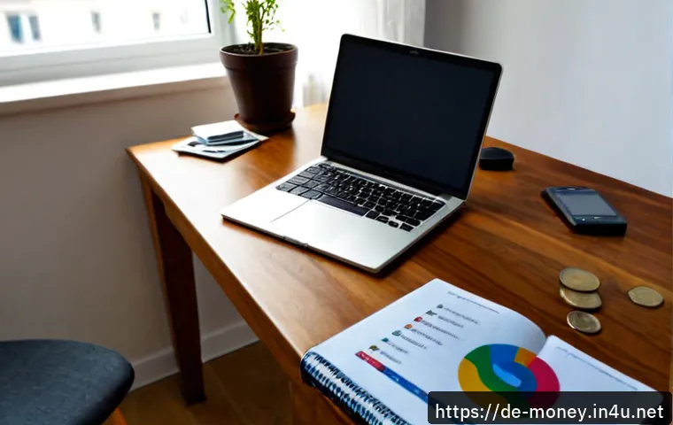SNS 마케팅으로 돈 벌기 - Photorealistic home-office scene of a German small business owner planning social media marketing in...